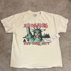 NWT Rolling Stones New York City Graphic Tee - Cream